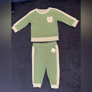 First Impressions Green and Cream Kids Set